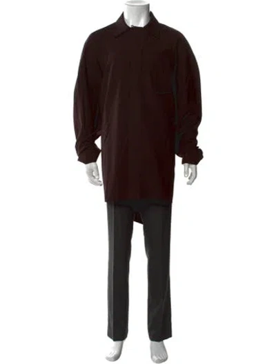 Pre-owned Givenchy Wool Long Sleeve Shirt In Brown