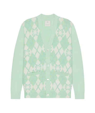 GIVENCHY GIVENCHY MONOGRAM 72 ARGYLE KNIT CARDIGAN