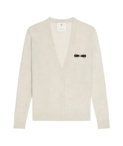 Givenchy Wool Long-sleeved Cardigan In White