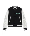 Givenchy Wool And Leather Bomber Jacket In Black