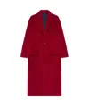 Givenchy Coat In Alpaca Wool In Red