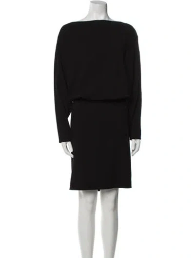 Pre-owned Givenchy Wool Midi Length Dress In Black