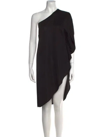 Pre-owned Givenchy Wool Midi Length Dress In Black