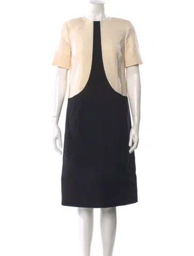 Pre-owned Givenchy Wool Midi Length Dress In Black