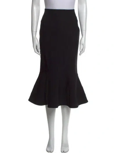 Pre-owned Givenchy Wool Midi Length Skirt In Black