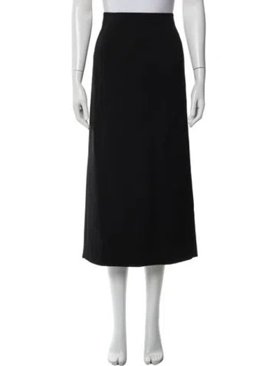 Pre-owned Givenchy Wool Midi Length Skirt In Black