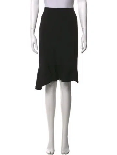 Pre-owned Givenchy Wool Midi Length Skirt In Black