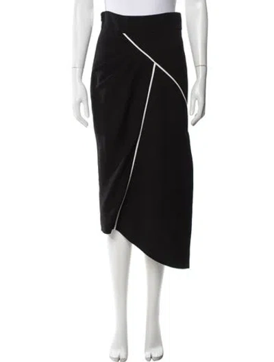 Pre-owned Givenchy Wool Midi Length Skirt In Black
