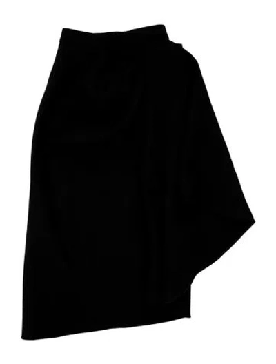 Pre-owned Givenchy Wool Midi Length Skirt In Black