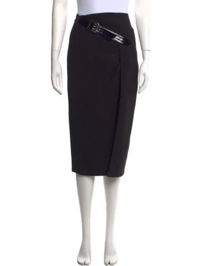Pre-owned Givenchy Wool Midi Length Skirt In Blue