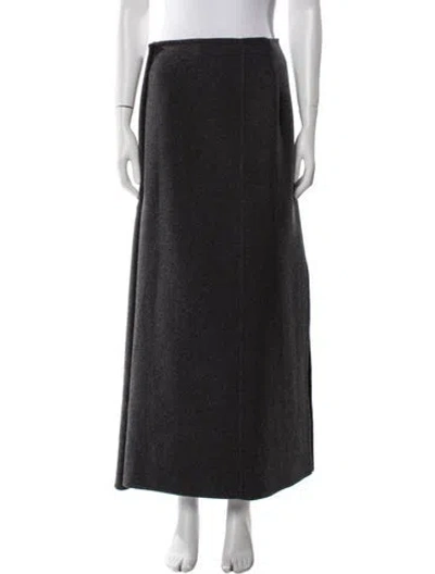 Pre-owned Givenchy Wool Midi Length Skirt In Gray