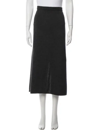 Pre-owned Givenchy Wool Midi Length Skirt In Gray