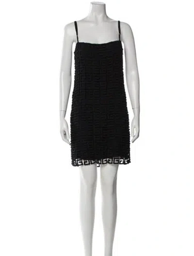 Pre-owned Givenchy Wool Mini Dress In Black