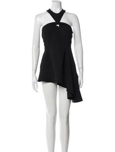 Pre-owned Givenchy Wool Mini Dress In Black