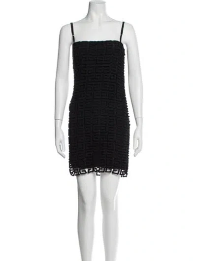 Pre-owned Givenchy Wool Mini Dress In Black