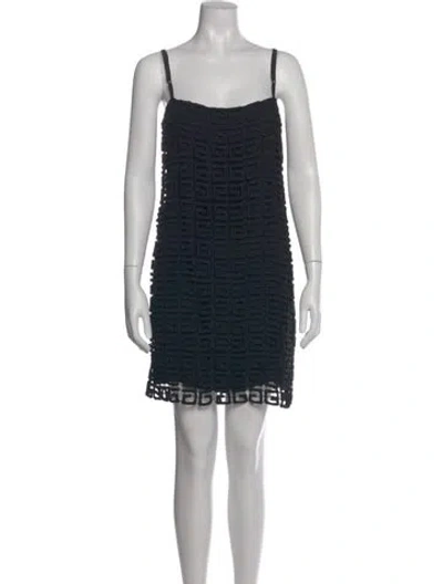 Pre-owned Givenchy Wool Mini Dress In Black