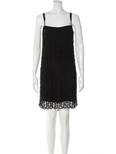 Pre-owned Givenchy Wool Mini Dress In Black