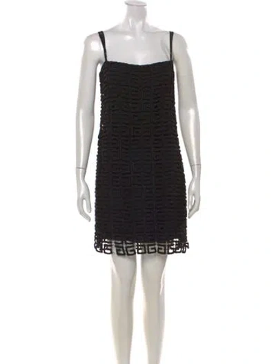 Pre-owned Givenchy Wool Mini Dress In Black