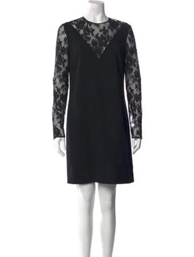 Pre-owned Givenchy Wool Mini Dress In Black
