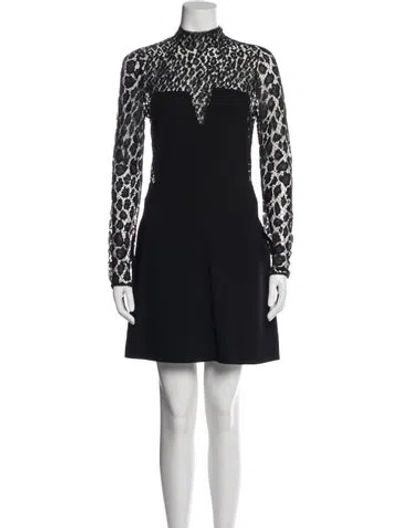 Pre-owned Givenchy Wool Mini Dress In Blue