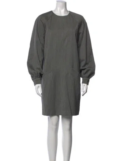 Pre-owned Givenchy Wool Mini Dress In Gray