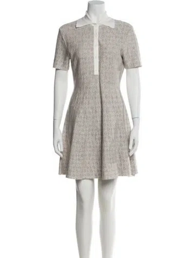 Pre-owned Givenchy Wool Mini Dress In Neutral