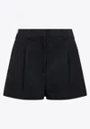 Givenchy Wool Mini Shorts In Black