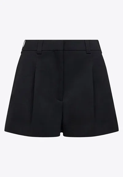 Givenchy Wool Mini Shorts In Black