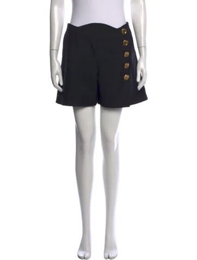 Pre-owned Givenchy Wool Mini Shorts W/ Tags In Black