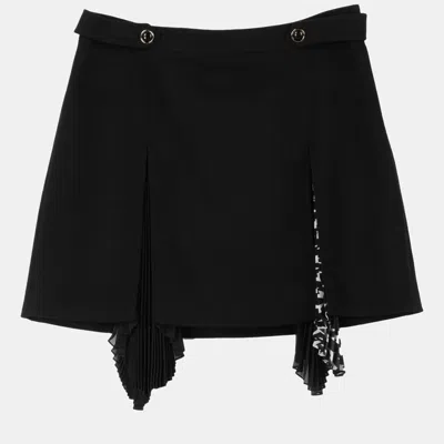 Pre-owned Givenchy Wool Mini Skirt 36 In Black