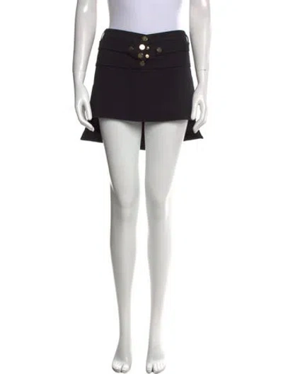 Pre-owned Givenchy Wool Mini Skirt In Black