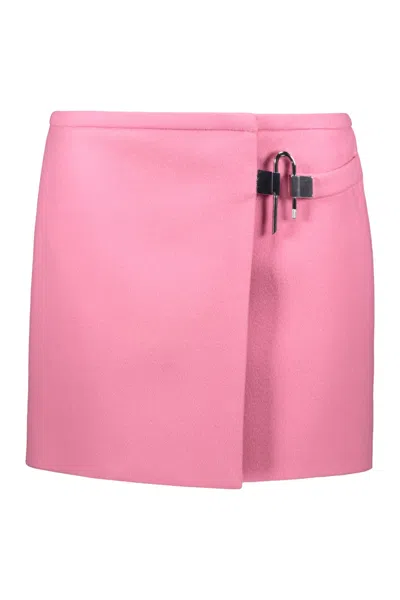 Givenchy Wool Mini Skirt In Pink