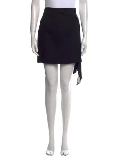 Pre-owned Givenchy Wool Mini Skirt W/ Tags In Black
