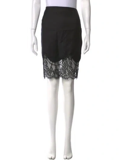 Pre-owned Givenchy Wool Mini Skirt W/ Tags In Black