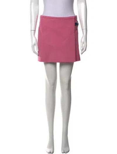 Pre-owned Givenchy Wool Mini Skirt W/ Tags In Pink