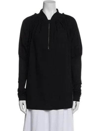 Pre-owned Givenchy Wool Mock Neck Sweatshirt In Black