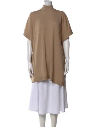 Pre-owned Givenchy Wool Mock Neck Top In Neutral