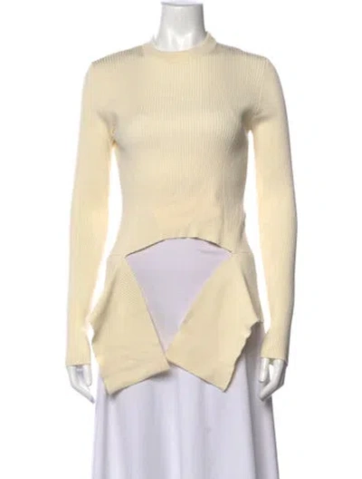 Pre-owned Givenchy Wool Mock Neck Top In Neutrals