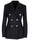Givenchy Wool Blend Blazer With Back Slit And Multiple Pockets In Blue