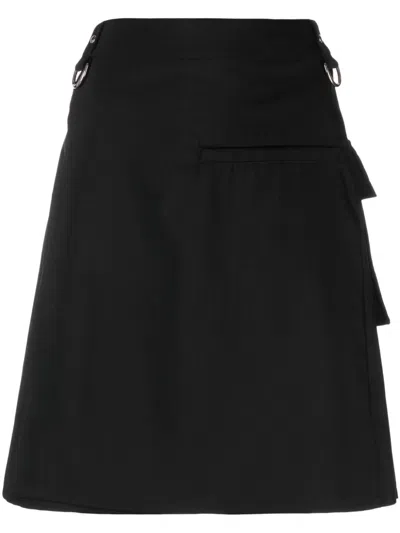 Givenchy D-ring-embellished A-line Skirt In Black