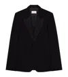 Givenchy Fitted Suit-jacket In Wool Mohair With Satin Collar In Black