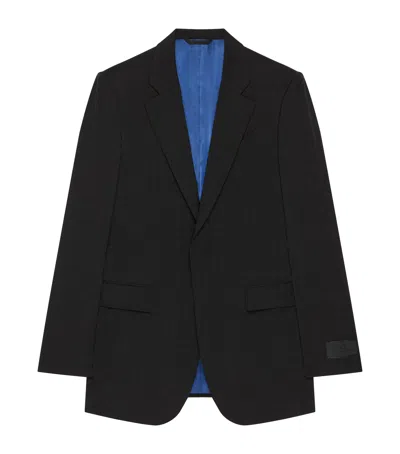 Givenchy Slim Fit Jacket In Monogram 72 Jacquard In Black