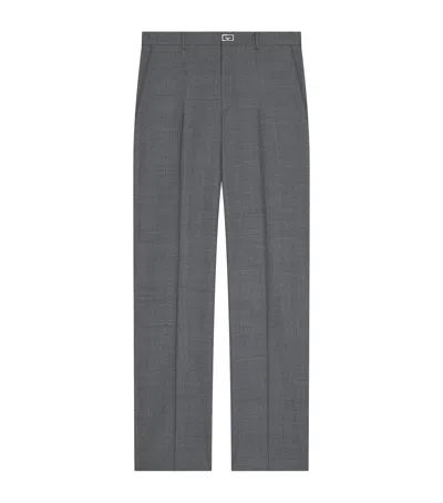 Givenchy Wool Monogram-detail Tailored Trousers