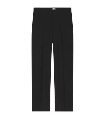 Givenchy Wool Monogram-detail Tailored Trousers