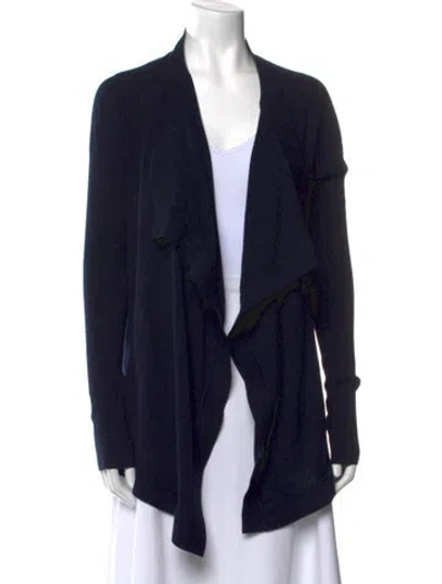 Pre-owned Givenchy Wool Open Front Sweater In Black