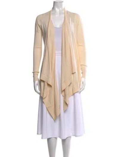Pre-owned Givenchy Wool Open Front Top In Neutrals