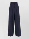 Givenchy Wool Wide-leg Tailored Pants In Blue