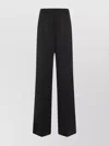 Givenchy Wool Pants With Front Darts And Wide Legs In Black