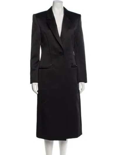 Pre-owned Givenchy Wool Peacoat In Black