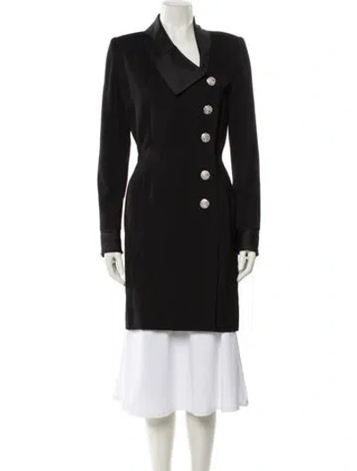 Pre-owned Givenchy Wool Peacoat In Black